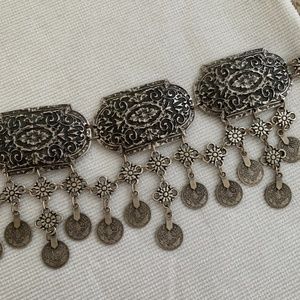 Free People Silver Metal chain Belt SML